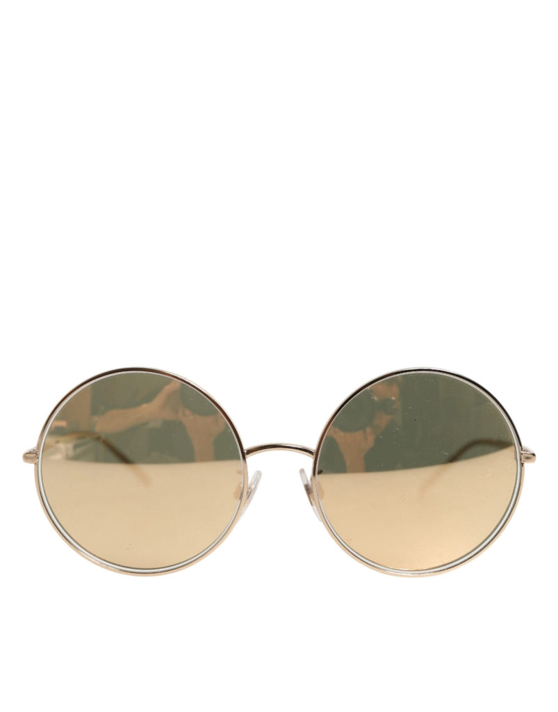 Dolce & Gabbana Gold Metal Round Shades Eyewear Sunglasses - Beyzy Store - Dolce & Gabbana