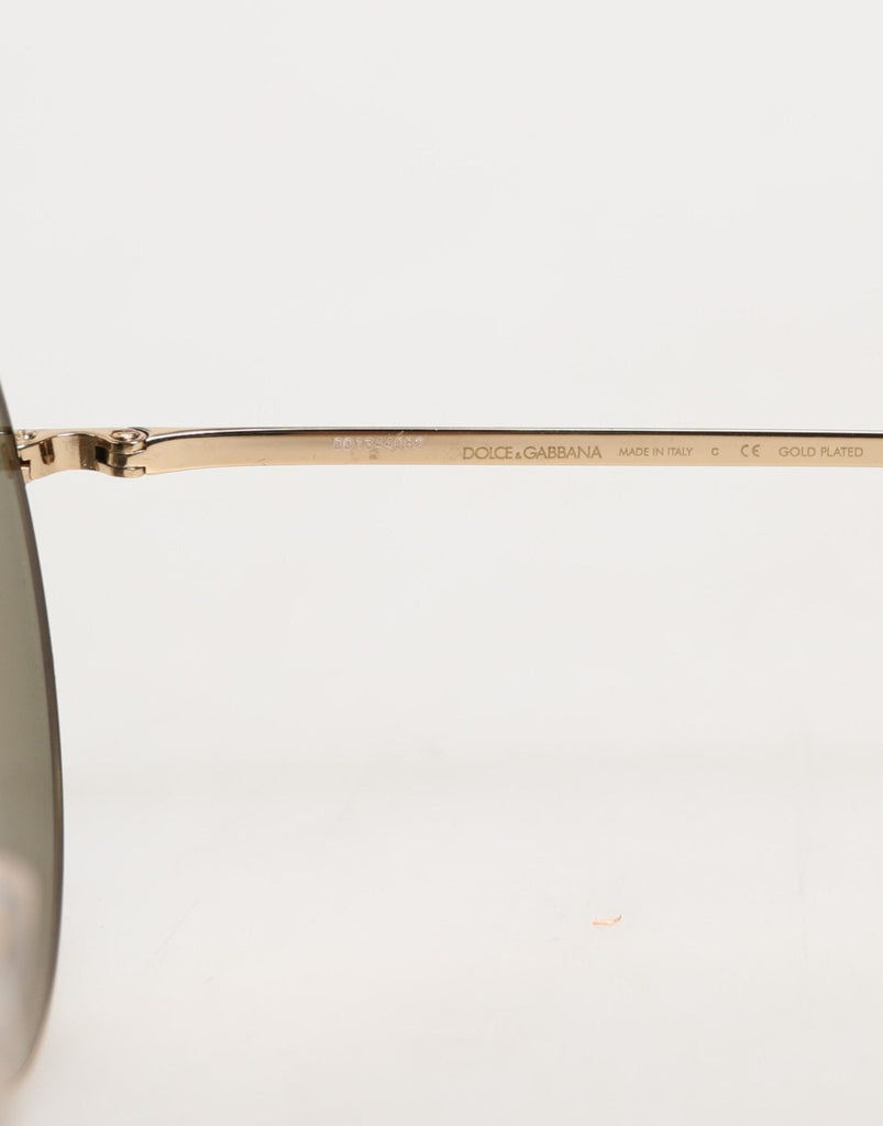Dolce & Gabbana Gold Metal Round Shades Eyewear Sunglasses - Beyzy Store - Dolce & Gabbana