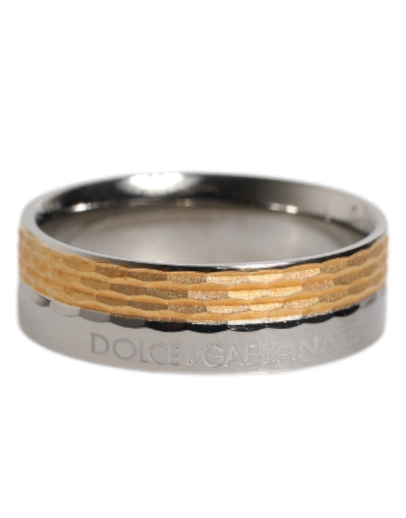 Dolce & Gabbana Gold Silver Tone Real Brass DG Logo Ring - Beyzy Store - Dolce & Gabbana