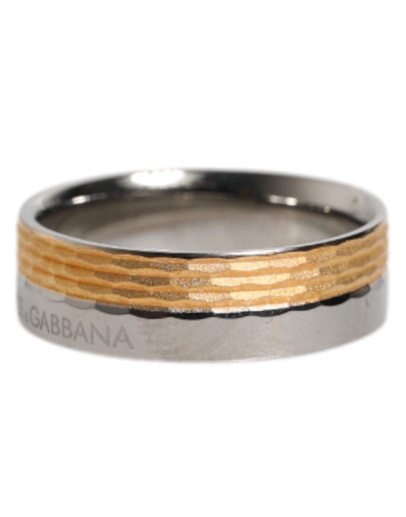 Dolce & Gabbana Gold Silver Tone Real Brass DG Logo Ring - Beyzy Store - Dolce & Gabbana