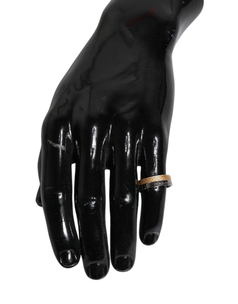 Dolce & Gabbana Gold Silver Tone Real Brass DG Logo Ring - Beyzy Store - Dolce & Gabbana