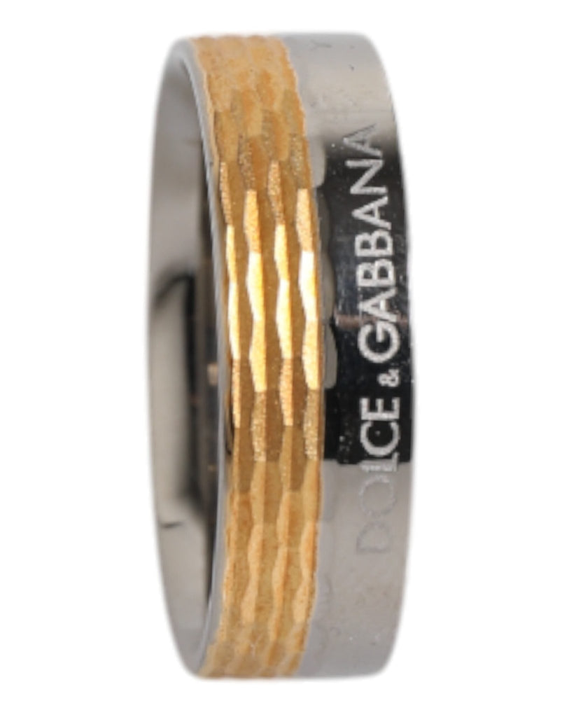 Dolce & Gabbana Gold Silver Tone Real Brass DG Logo Ring - Beyzy Store - Dolce & Gabbana