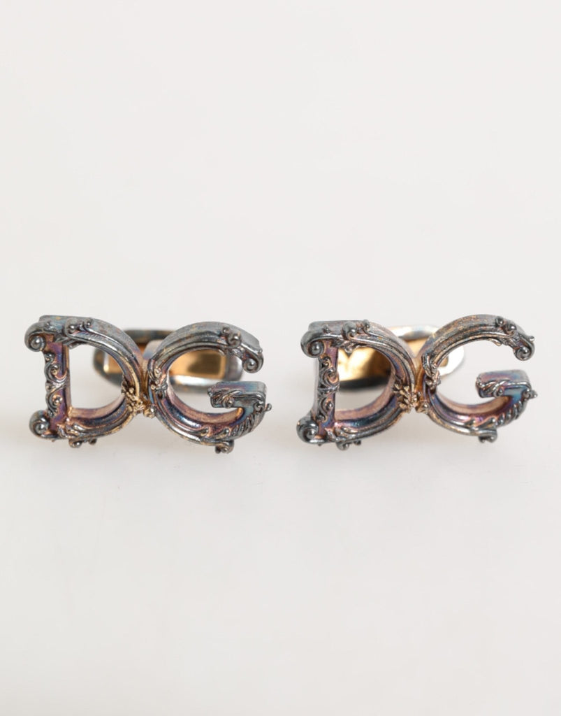 Dolce & Gabbana Gold Tone 925 Sterling Silver DG Logo Accessory Cufflink - Beyzy Store - Dolce & Gabbana