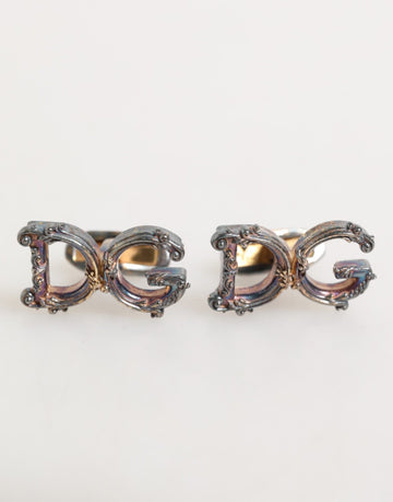 Dolce & Gabbana Gold Tone 925 Sterling Silver DG Logo Accessory Cufflink - Beyzy Store - Dolce & Gabbana