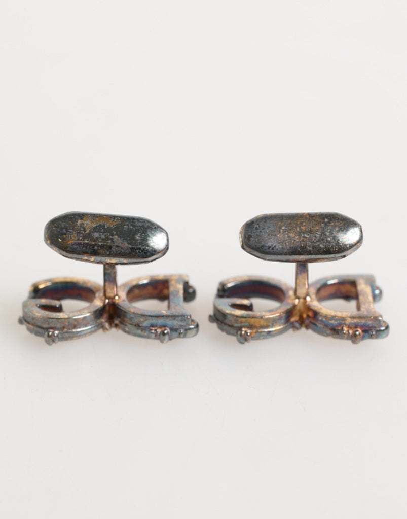 Dolce & Gabbana Gold Tone 925 Sterling Silver DG Logo Accessory Cufflink - Beyzy Store - Dolce & Gabbana