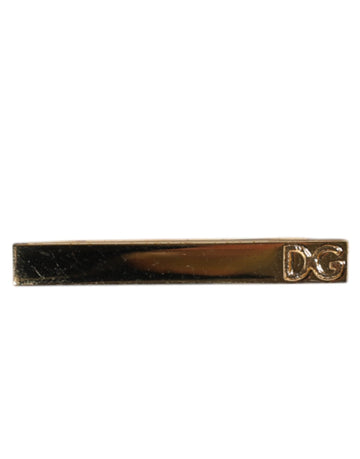 Dolce & Gabbana Gold Tone Brass Crystal Branded Accessory Tie Clip Bar - Beyzy Store - Dolce & Gabbana