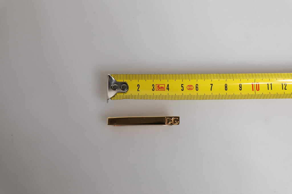Dolce & Gabbana Gold Tone Brass Logo Branded Tie Clip Bar - Beyzy Store - Dolce & Gabbana