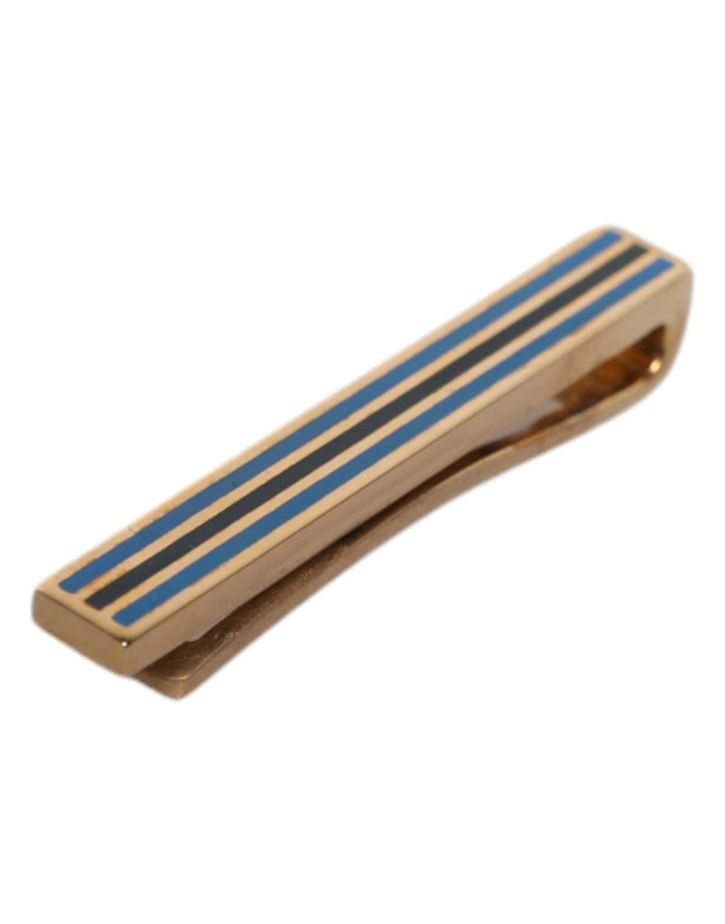 Dolce & Gabbana Gold Tone Brass Logo Branded Tie Clip Bar - Beyzy Store - Dolce & Gabbana