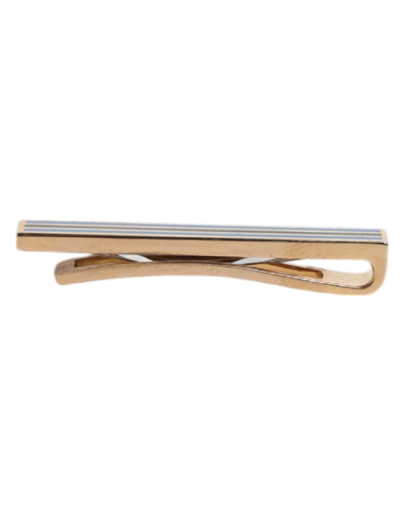 Dolce & Gabbana Gold Tone Brass Logo Branded Tie Clip Bar - Beyzy Store - Dolce & Gabbana