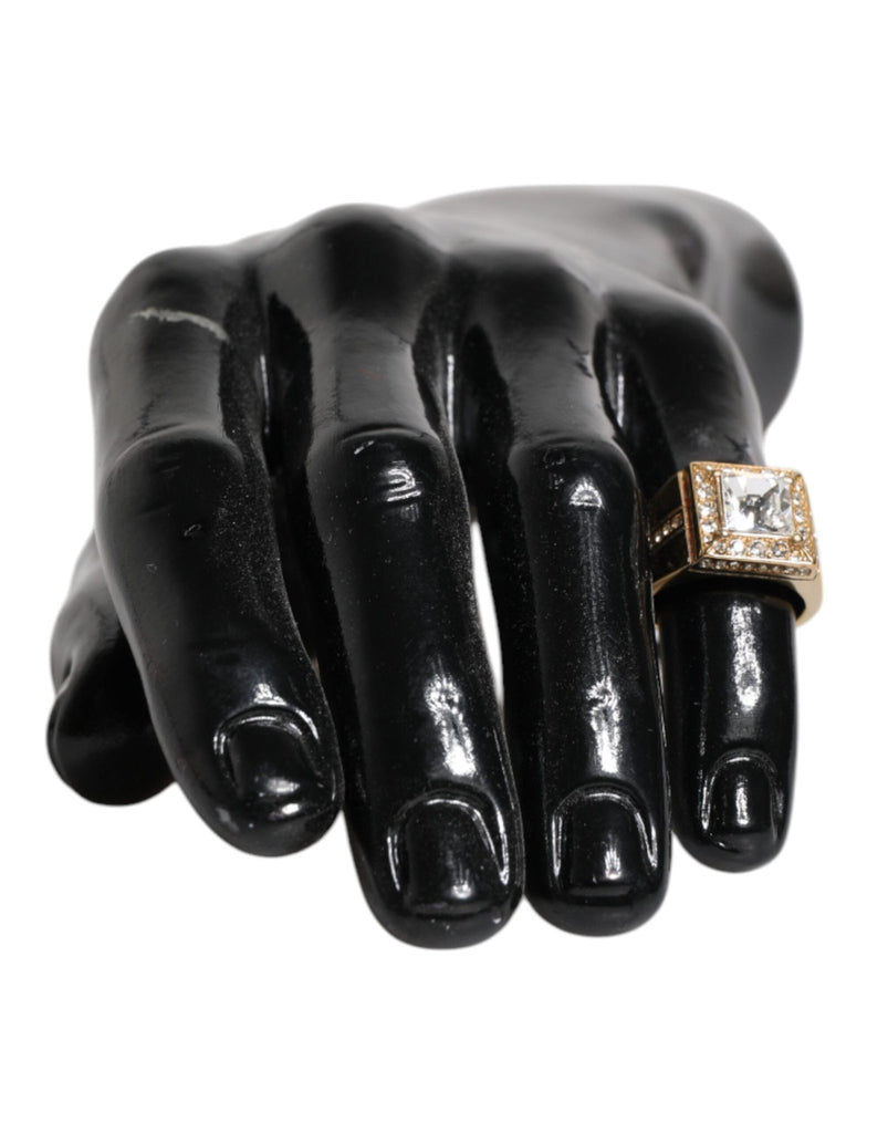 Dolce & Gabbana Gold Tone Sterling Silver 925 Crystals Ring - Beyzy Store - Dolce & Gabbana