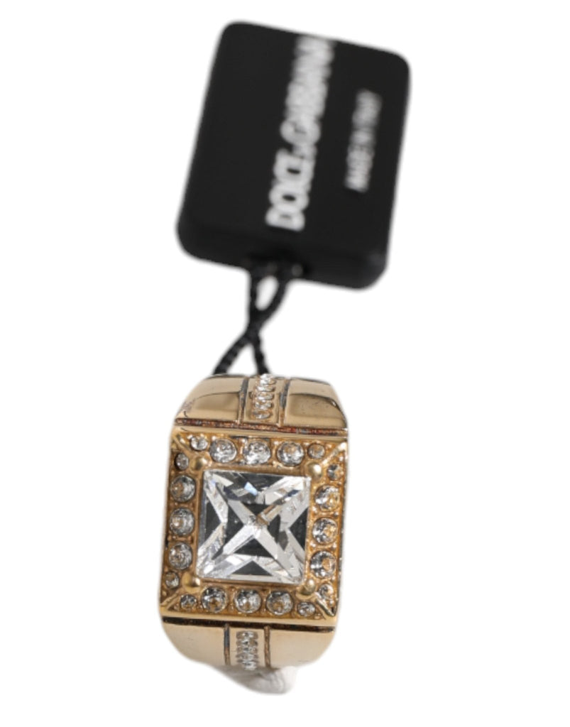 Dolce & Gabbana Gold Tone Sterling Silver 925 Crystals Ring - Beyzy Store - Dolce & Gabbana