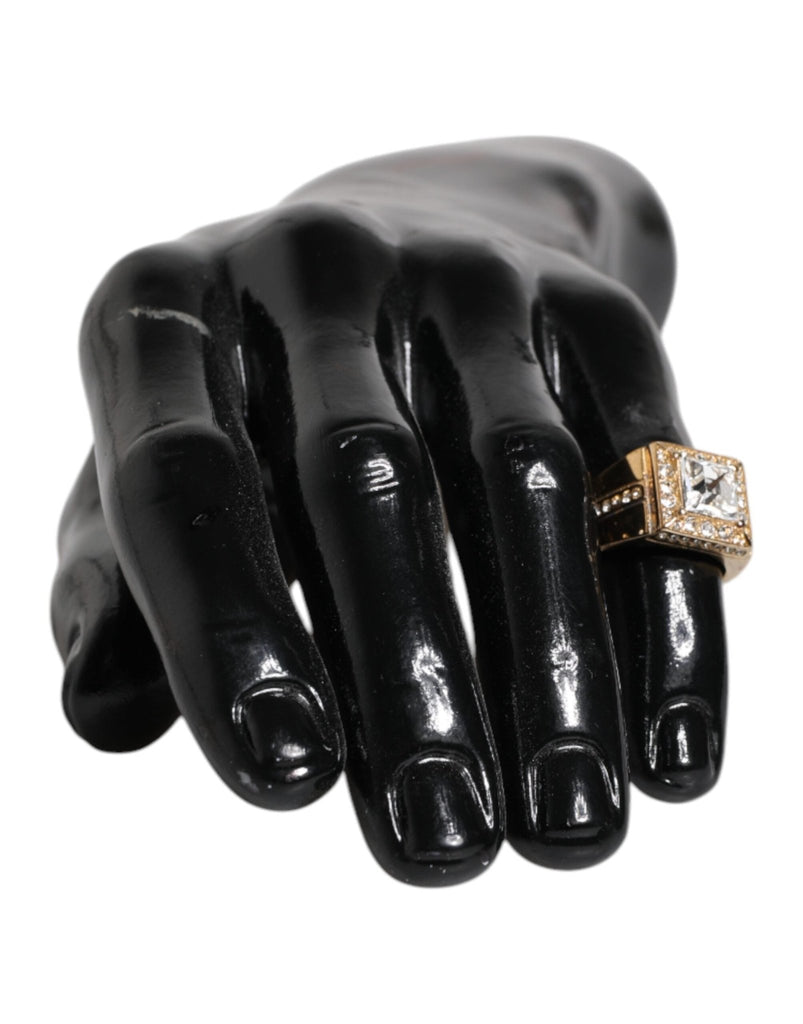 Dolce & Gabbana Gold Tone Sterling Silver 925 Crystals Ring - Beyzy Store - Dolce & Gabbana