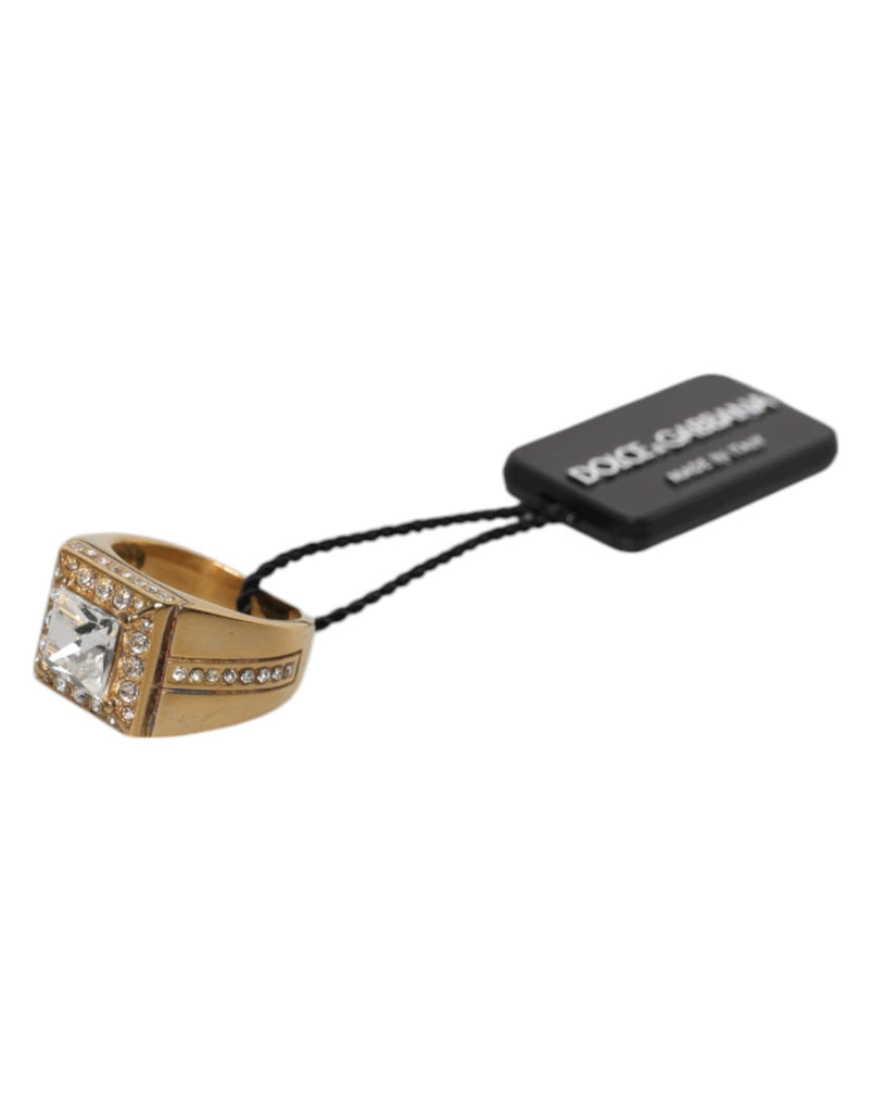 Dolce & Gabbana Gold Tone Sterling Silver 925 Crystals Ring - Beyzy Store - Dolce & Gabbana