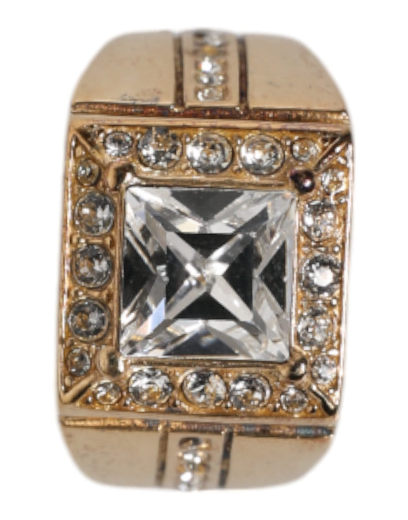 Dolce & Gabbana Gold Tone Sterling Silver 925 Crystals Ring - Beyzy Store - Dolce & Gabbana