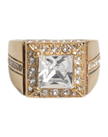 Dolce & Gabbana Gold Tone Sterling Silver 925 Crystals Ring - Beyzy Store - Dolce & Gabbana