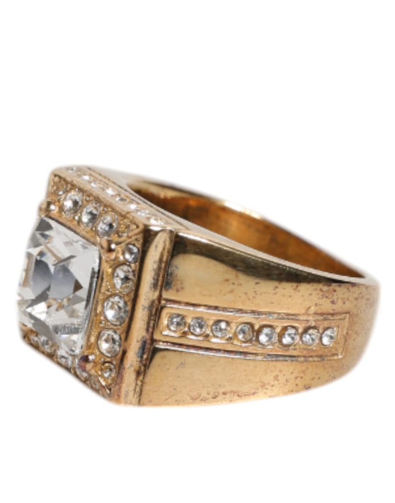 Dolce & Gabbana Gold Tone Sterling Silver 925 Crystals Ring - Beyzy Store - Dolce & Gabbana
