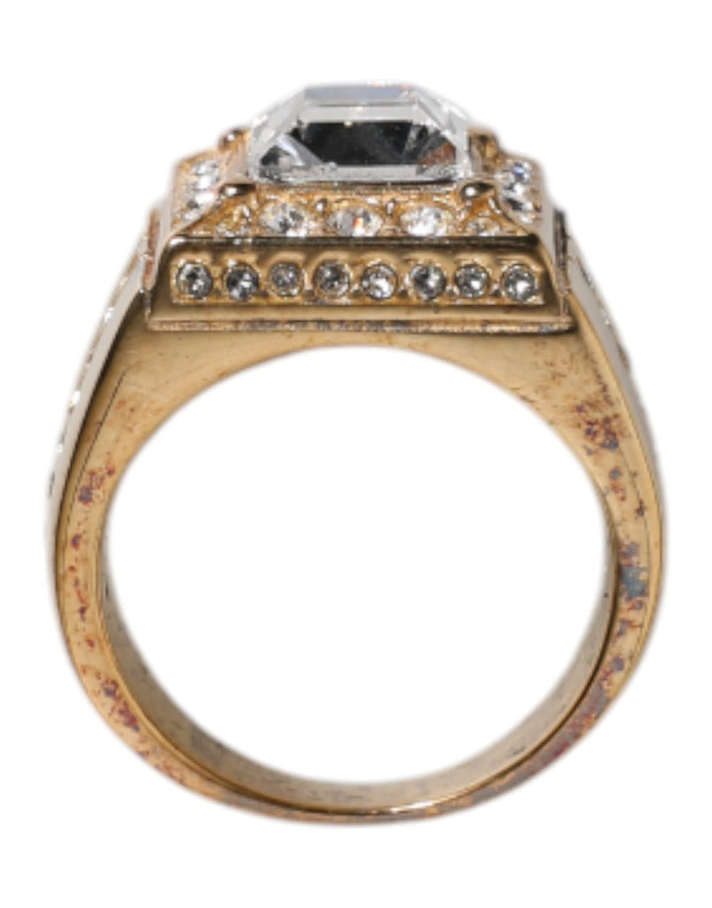 Dolce & Gabbana Gold Tone Sterling Silver 925 Crystals Ring - Beyzy Store - Dolce & Gabbana