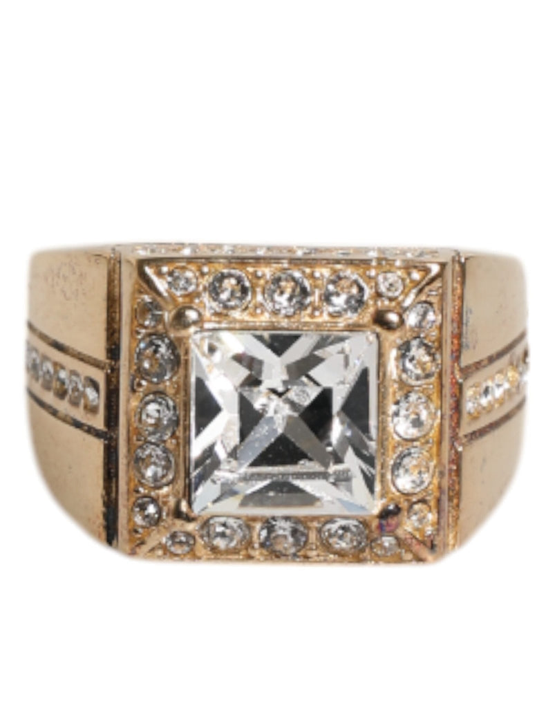 Dolce & Gabbana Gold Tone Sterling Silver 925 Crystals Ring - Beyzy Store - Dolce & Gabbana