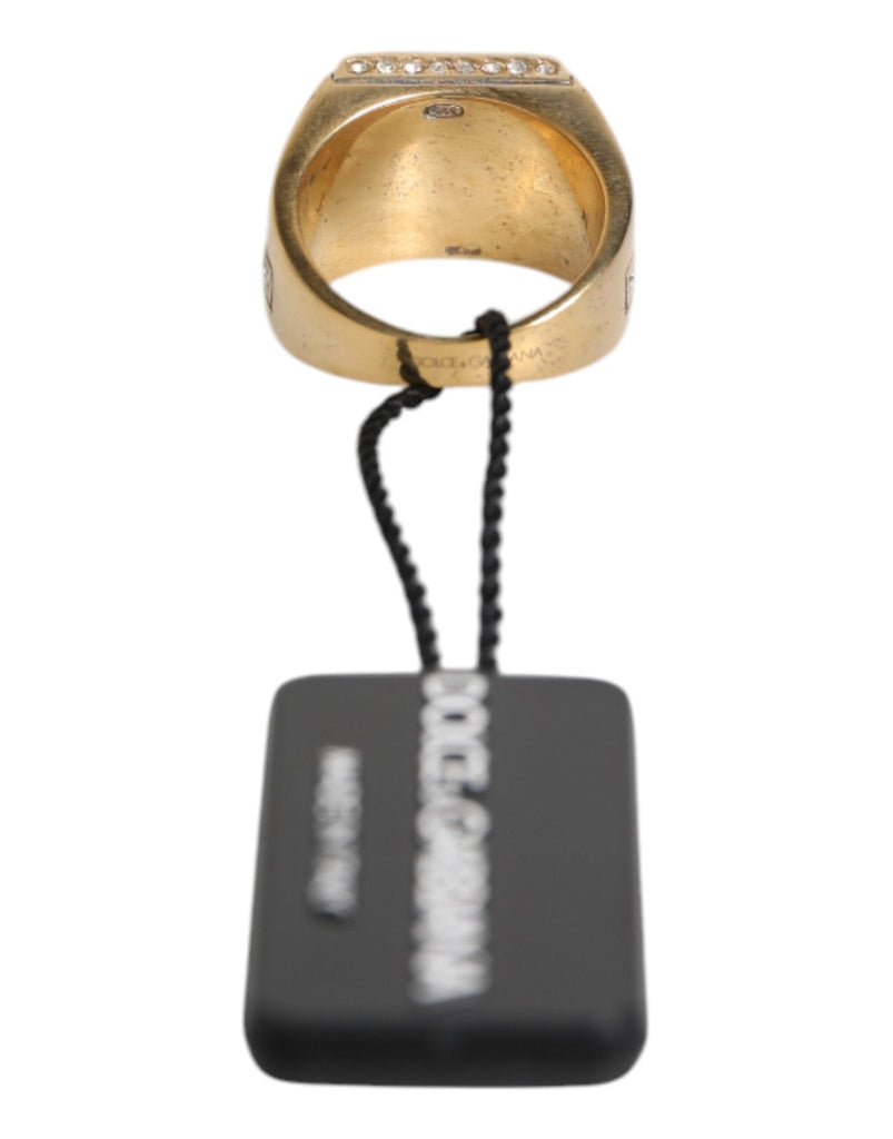 Dolce & Gabbana Gold Tone Sterling Silver 925 Crystals Ring - Beyzy Store - Dolce & Gabbana
