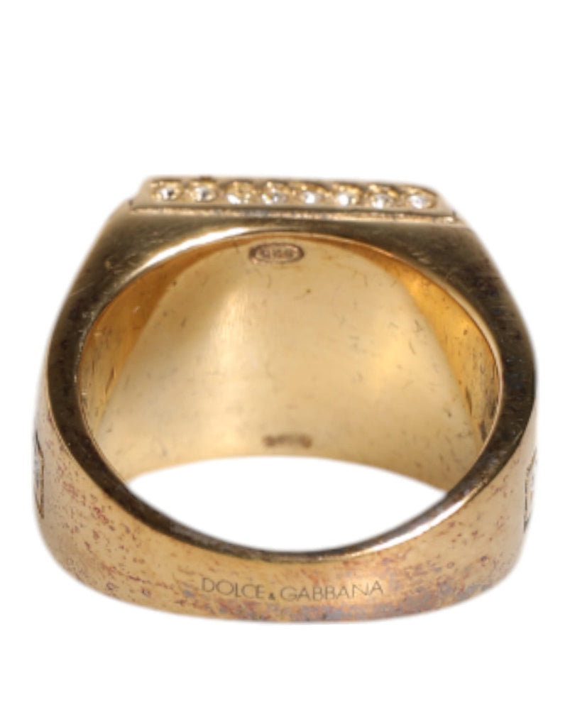 Dolce & Gabbana Gold Tone Sterling Silver 925 Crystals Ring - Beyzy Store - Dolce & Gabbana