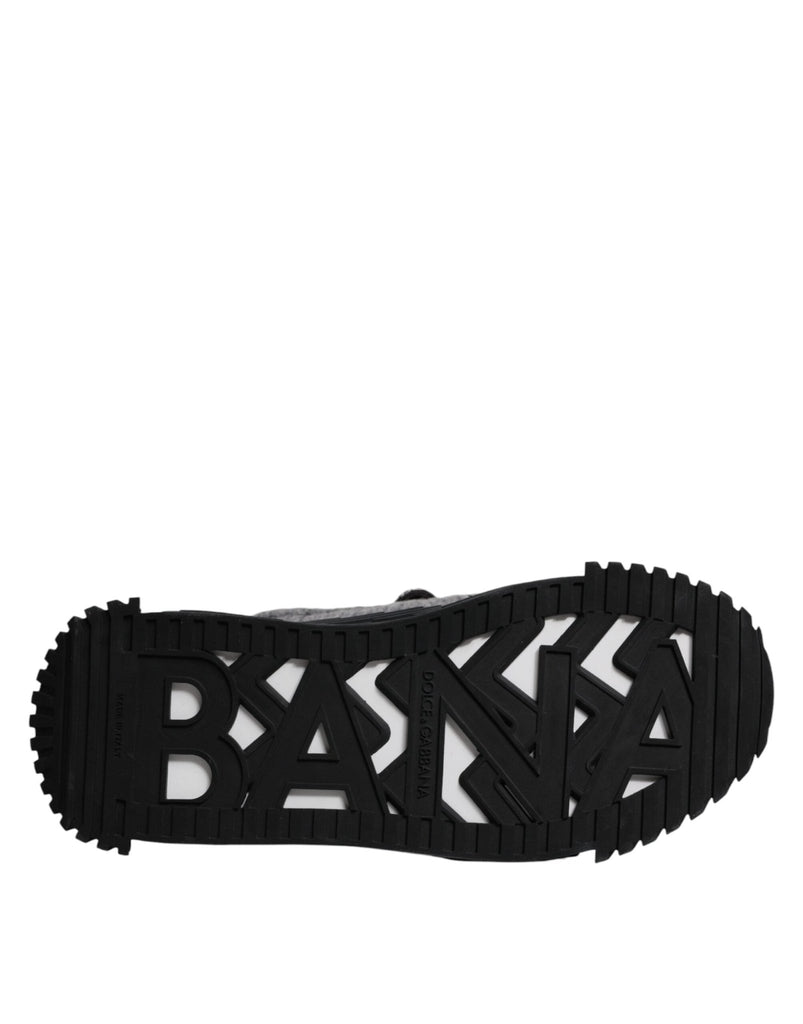 Dolce & Gabbana Gray Black NS1 High Top Boots Sneakers Shoes - Beyzy Store - Dolce & Gabbana