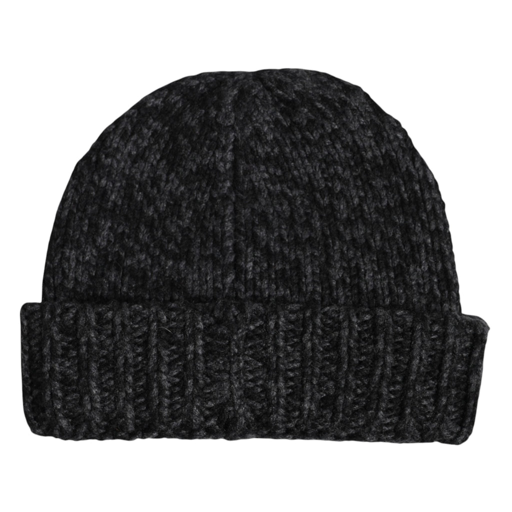 Dolce & Gabbana Gray Cashmere Knitted Winter Beanie Hat - Beyzy Store - Dolce & Gabbana
