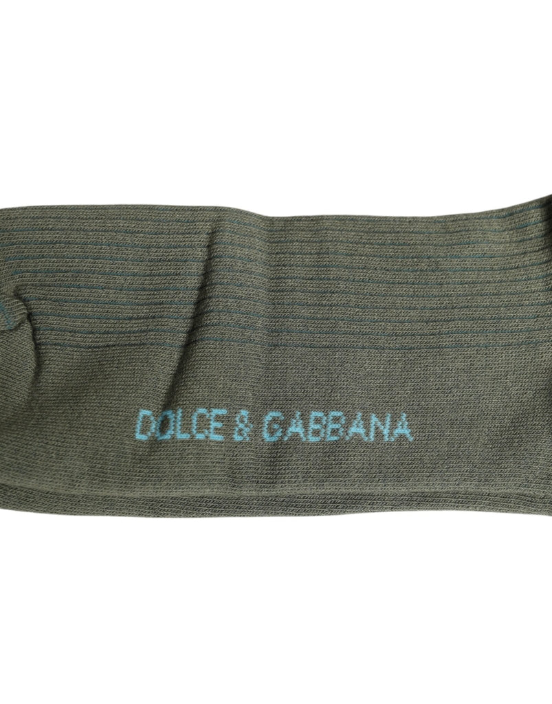 Dolce & Gabbana Gray Cotton DG Bear Mid Calf Socks - Beyzy Store - Dolce & Gabbana