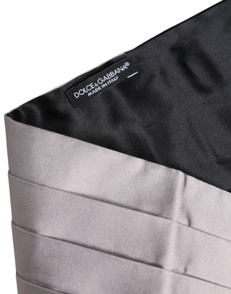 Dolce & Gabbana Gray Men 100% Silk Belt Wide Waist Cummerbund - Beyzy Store - Dolce & Gabbana