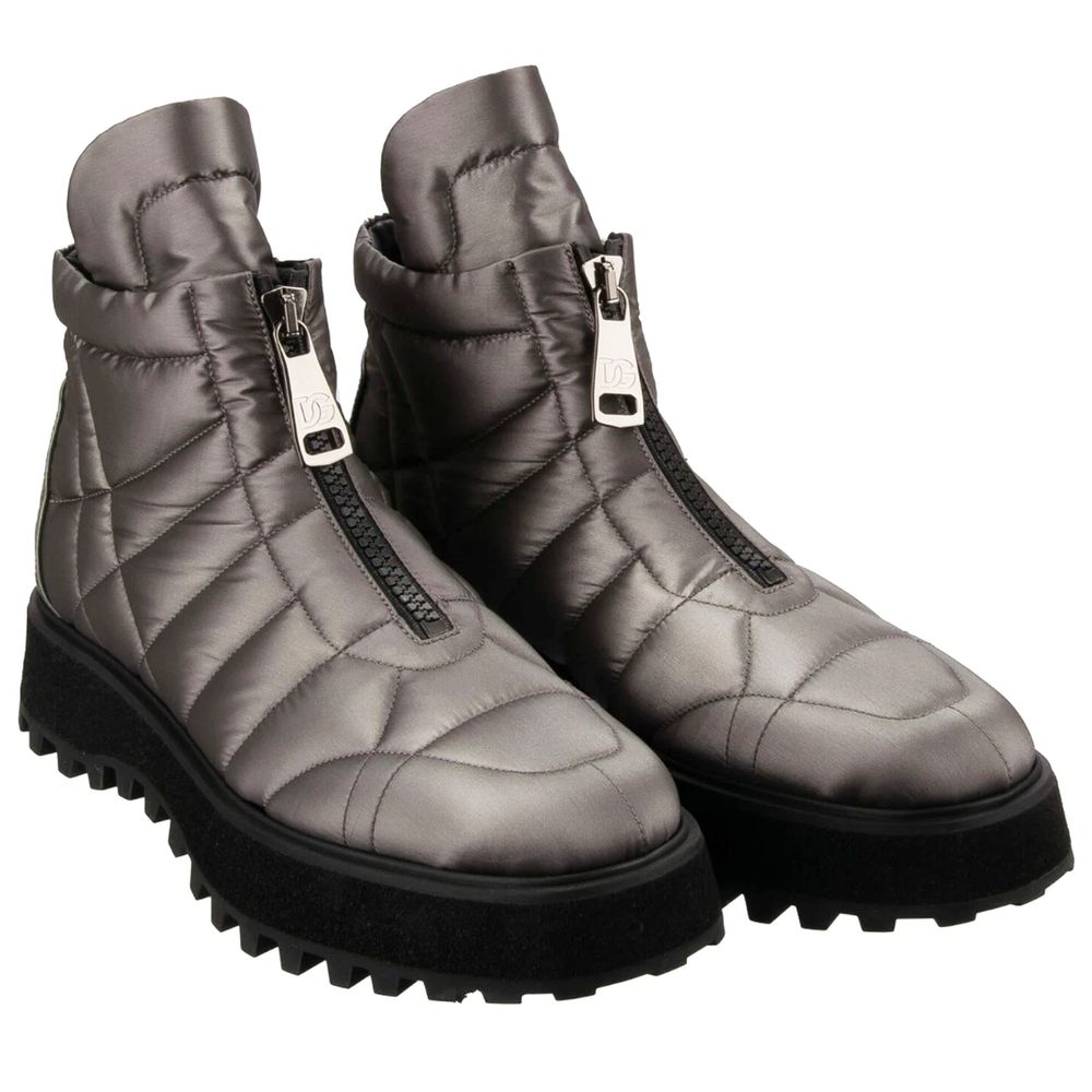Dolce & Gabbana Gray Nylon Boot - Beyzy Store - Dolce & Gabbana