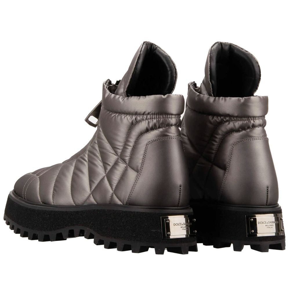 Dolce & Gabbana Gray Nylon Boot - Beyzy Store - Dolce & Gabbana