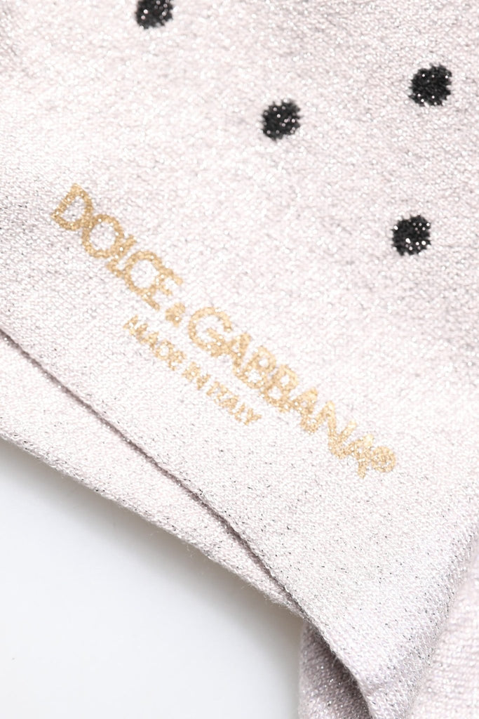 Dolce & Gabbana Gray Viscose Stretch Dotted Socks - Beyzy Store - Dolce & Gabbana