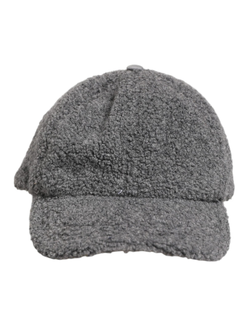 Dolce & Gabbana Gray Wool Fleece Rapper Men Baseball Capello Hat - Beyzy Store - Dolce & Gabbana
