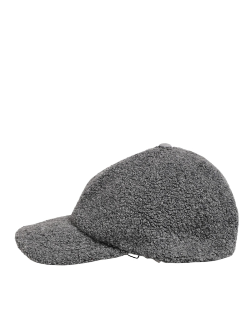 Dolce & Gabbana Gray Wool Fleece Rapper Men Baseball Capello Hat - Beyzy Store - Dolce & Gabbana