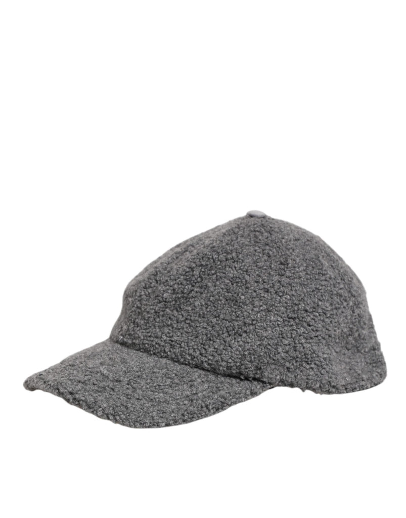Dolce & Gabbana Gray Wool Fleece Rapper Men Baseball Capello Hat - Beyzy Store - Dolce & Gabbana