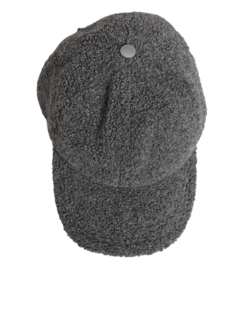 Dolce & Gabbana Gray Wool Fleece Rapper Men Baseball Capello Hat - Beyzy Store - Dolce & Gabbana
