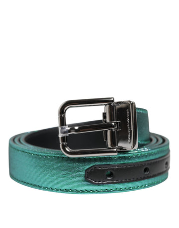 Dolce & Gabbana Green Black Polyester Metal Buckle Belt - Beyzy Store - Dolce & Gabbana