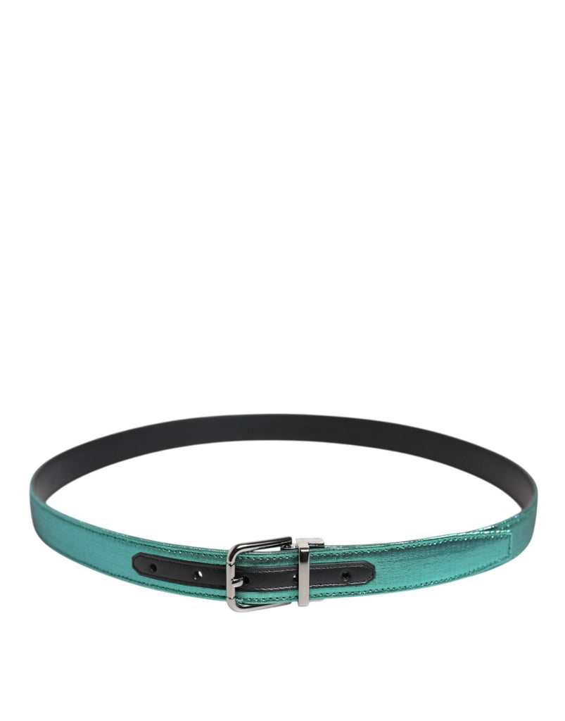 Dolce & Gabbana Green Black Polyester Metal Buckle Belt - Beyzy Store - Dolce & Gabbana