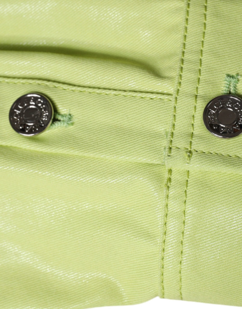 Dolce & Gabbana Green Cotton Collared Men Button Down Shirt - Beyzy Store - Dolce & Gabbana