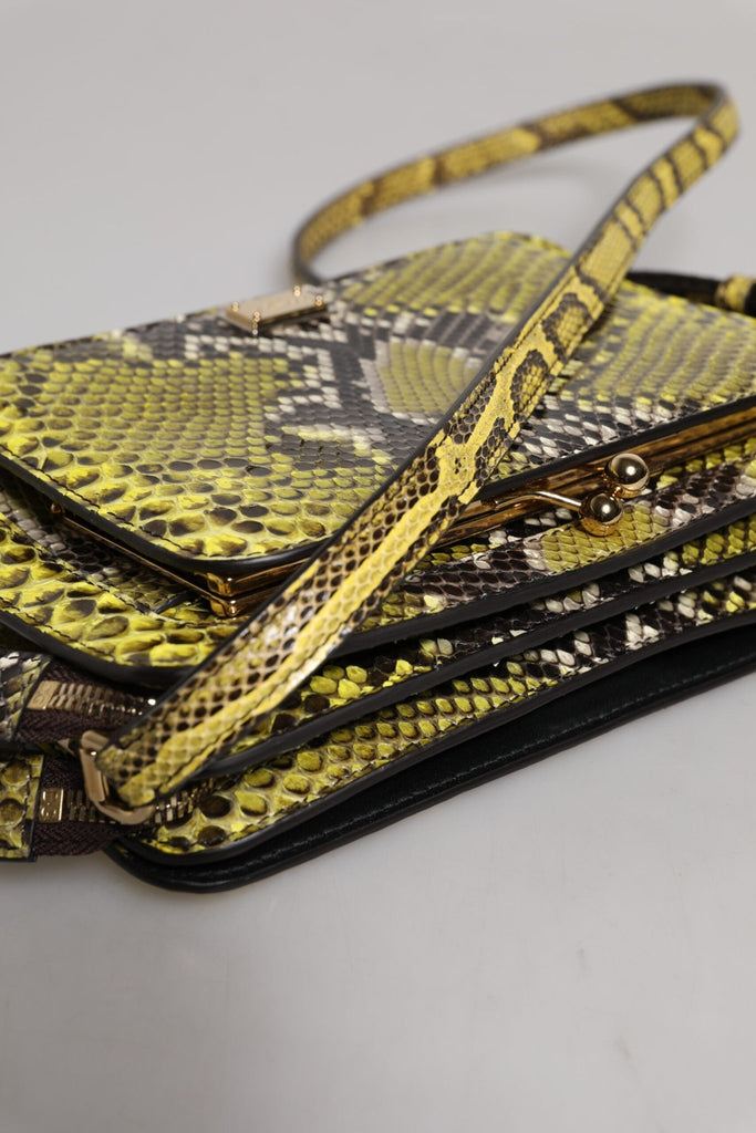 Dolce & Gabbana Green Exotic Leather DG Plaque Crossbody Clutch Bag - Beyzy Store - Dolce & Gabbana