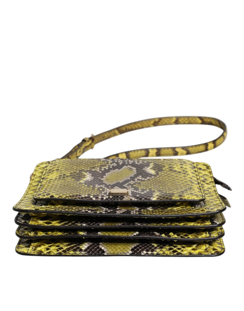 Dolce & Gabbana Green Exotic Leather DG Plaque Crossbody Clutch Bag - Beyzy Store - Dolce & Gabbana
