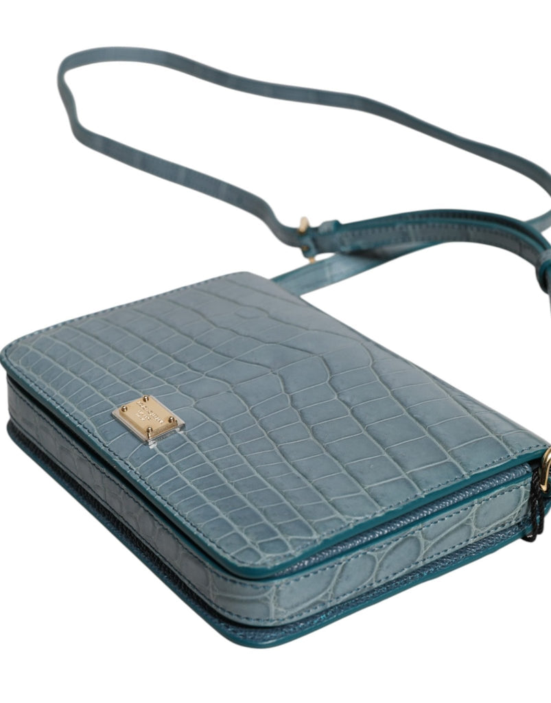 Dolce & Gabbana Green Exotic Leather DG Plaque Crossbody Mini Bag - Beyzy Store - Dolce & Gabbana