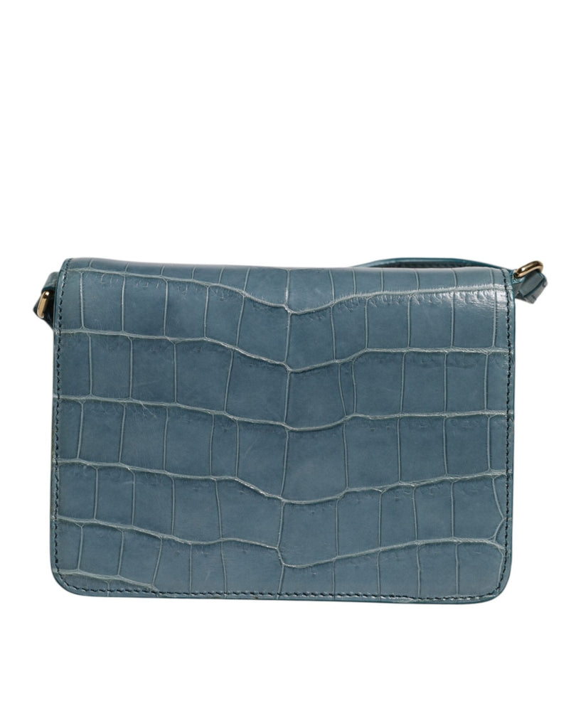 Dolce & Gabbana Green Exotic Leather DG Plaque Crossbody Mini Bag - Beyzy Store - Dolce & Gabbana