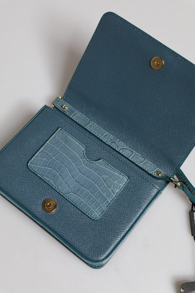 Dolce & Gabbana Green Exotic Leather DG Plaque Crossbody Mini Bag - Beyzy Store - Dolce & Gabbana