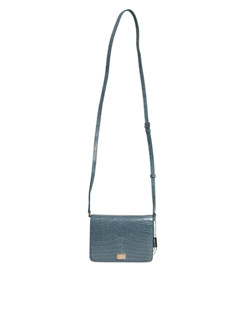 Dolce & Gabbana Green Exotic Leather DG Plaque Crossbody Mini Bag - Beyzy Store - Dolce & Gabbana