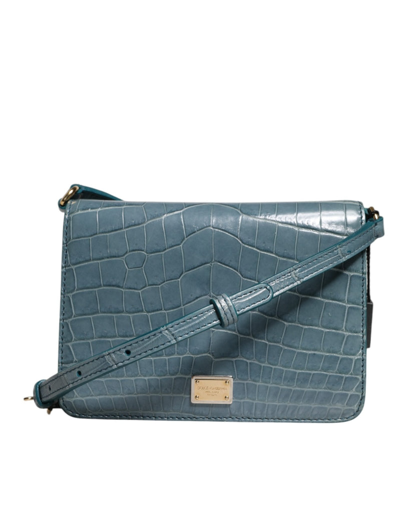 Dolce & Gabbana Green Exotic Leather DG Plaque Crossbody Mini Bag - Beyzy Store - Dolce & Gabbana