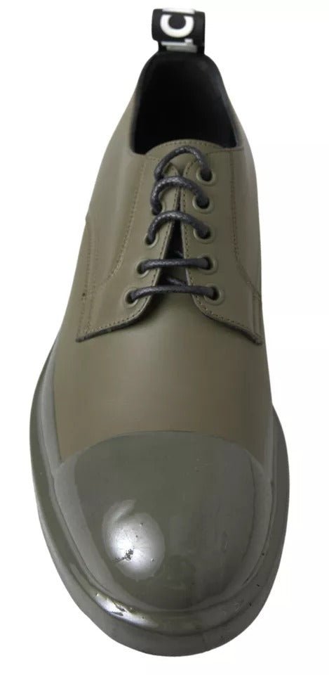 Dolce & Gabbana Green Leather Rubber Sole Dress Shoes - Beyzy Store - Dolce & Gabbana
