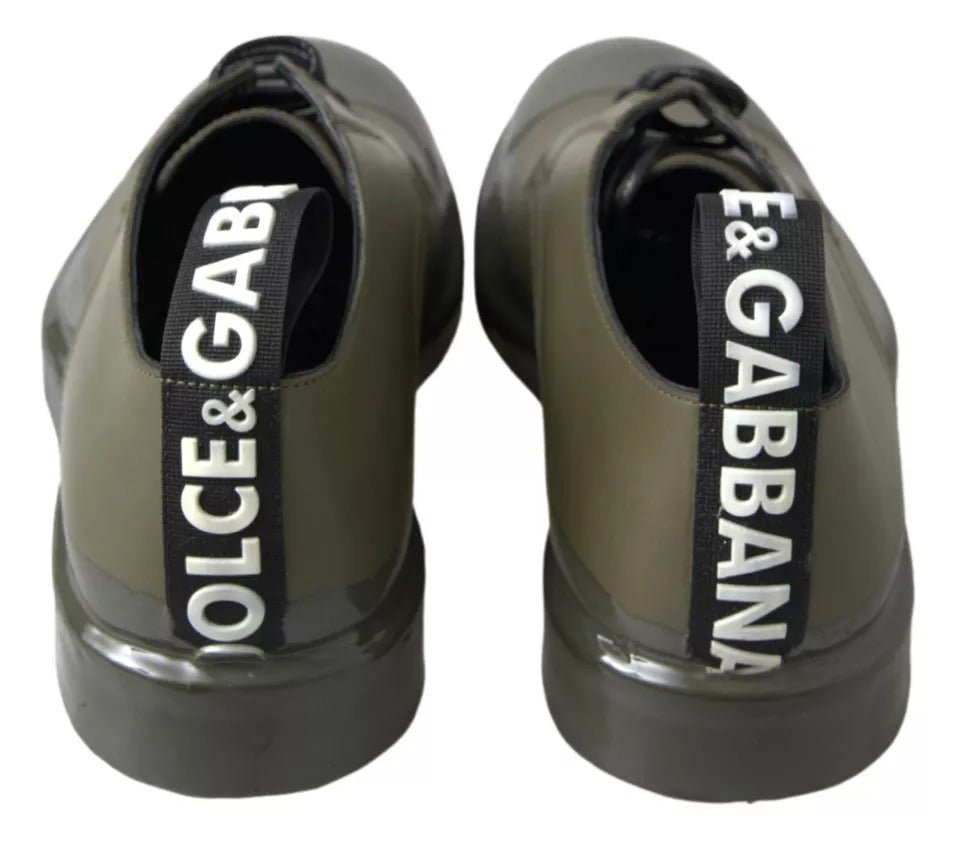 Dolce & Gabbana Green Leather Rubber Sole Dress Shoes - Beyzy Store - Dolce & Gabbana