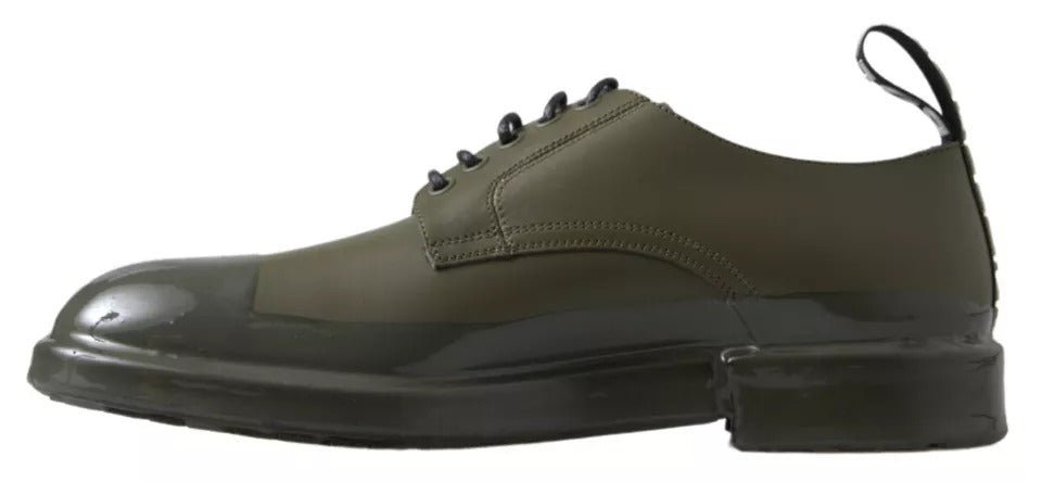Dolce & Gabbana Green Leather Rubber Sole Dress Shoes - Beyzy Store - Dolce & Gabbana