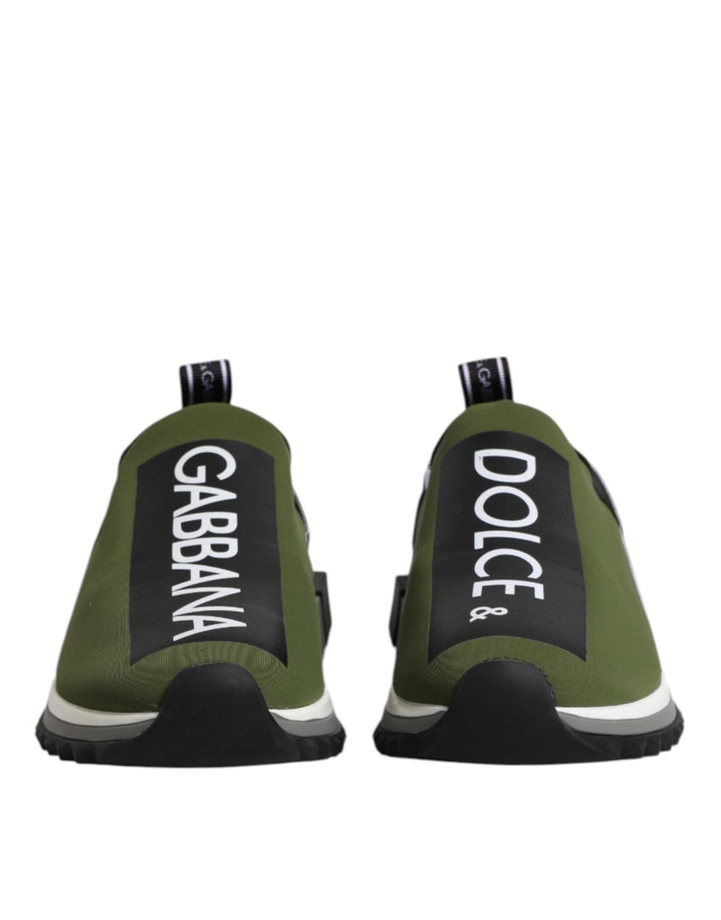 Dolce & Gabbana Green Logo Low Top Sorrento Men Sneakers Shoes - Beyzy Store - Dolce & Gabbana