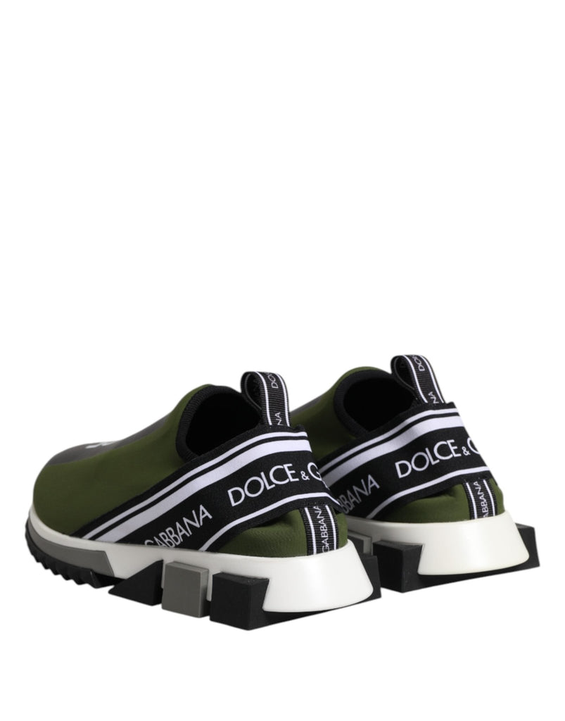 Dolce & Gabbana Green Logo Low Top Sorrento Men Sneakers Shoes - Beyzy Store - Dolce & Gabbana